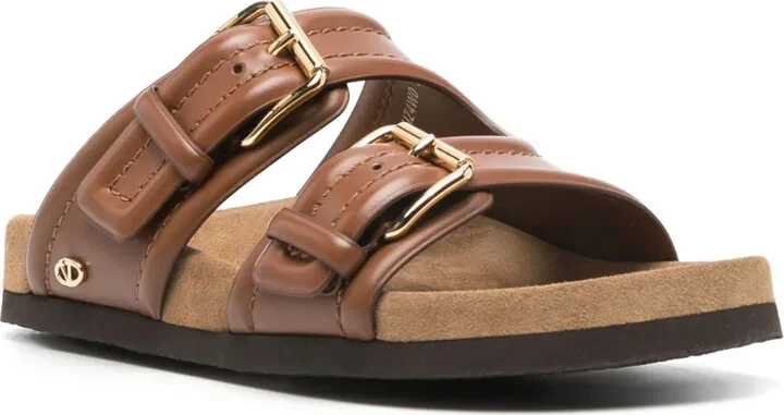 VLogo-logo leather sandals - Image 2