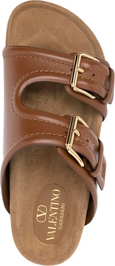 VLogo-logo leather sandals - Image 4