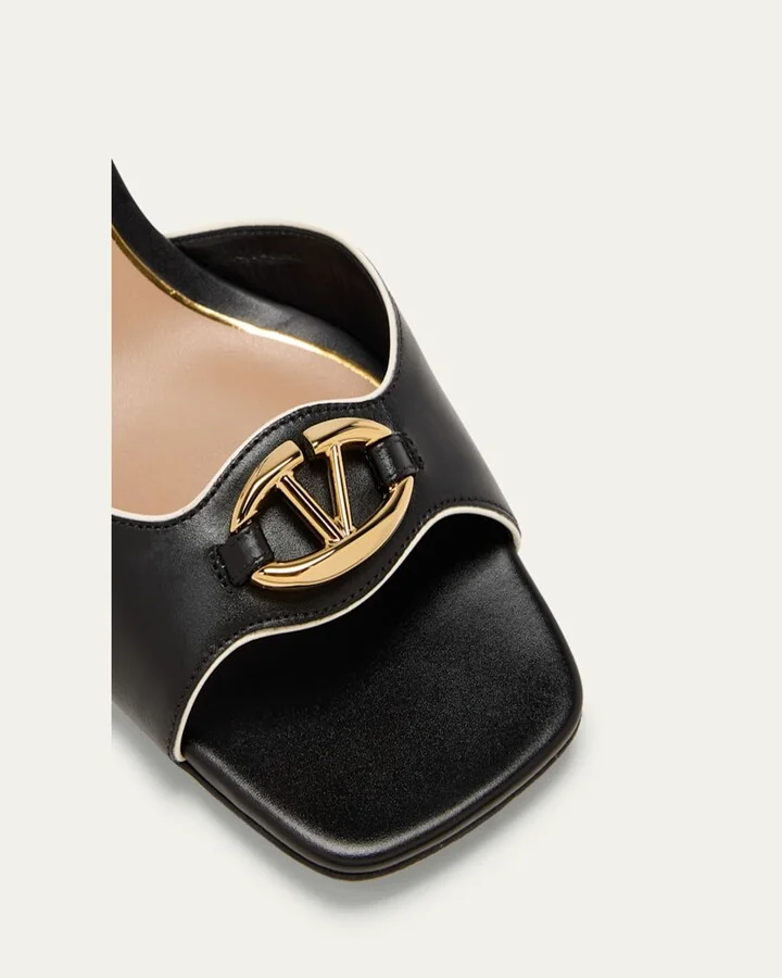 VLogo Medallion Bicolor Ankle-Strap Sandals - Image 5