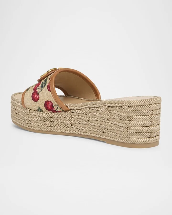 VLogo Medallion Cherry Platform Espadrilles - Image 2