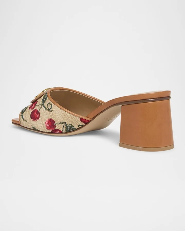 VLogo Medallion Cherry Slide Sandals - Image 5
