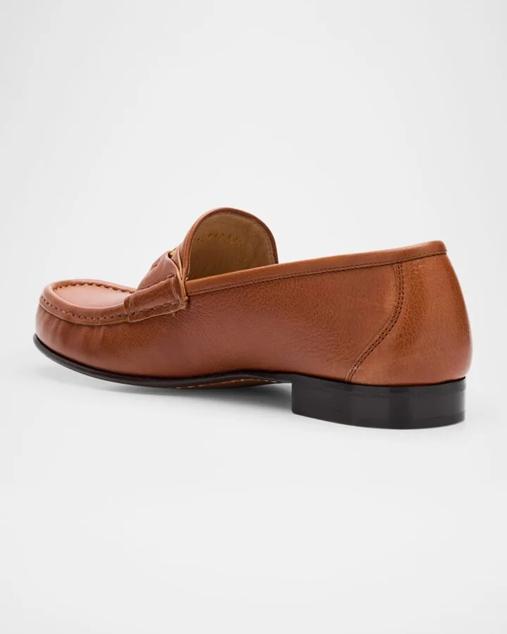 VLogo Medallion Leather Loafers - Image 5