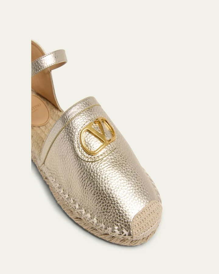 VLOGO Metallic Leather Espadrilles - Image 2