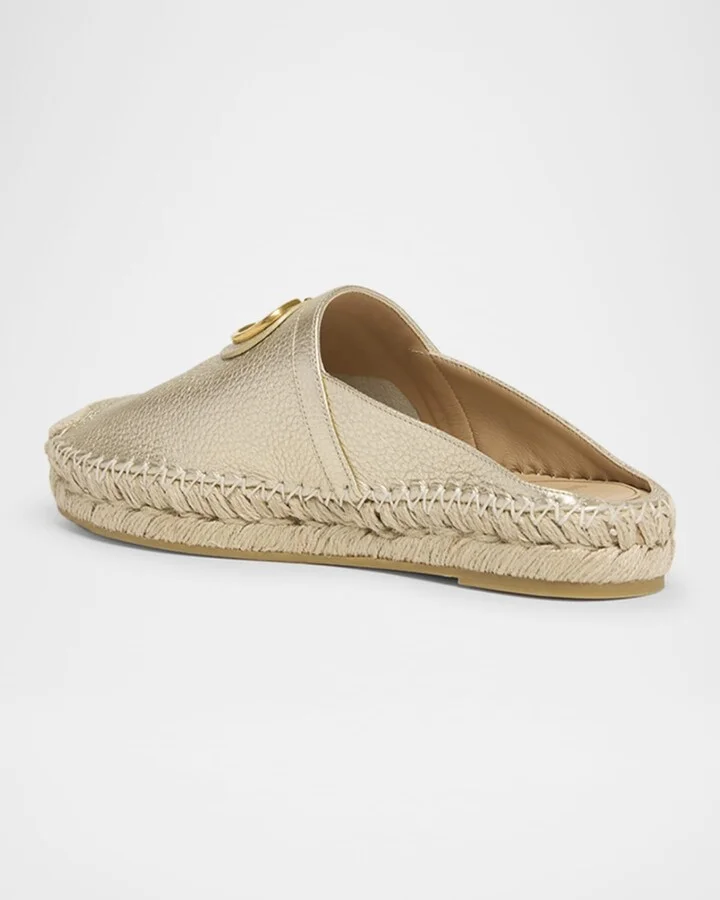 VLogo Metallic Medallion Espadrille Mules - Image 2