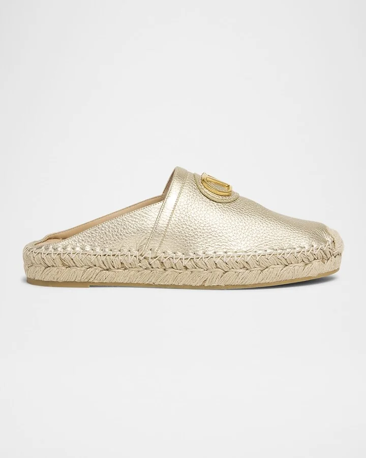 VLogo Metallic Medallion Espadrille Mules