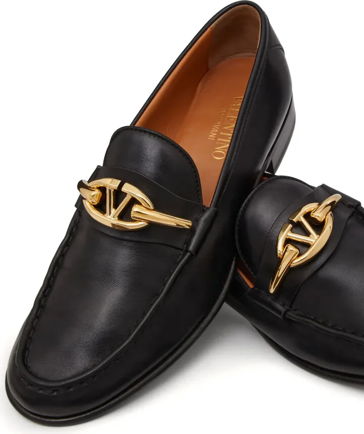 VLogo Moon leather loafers - Image 5