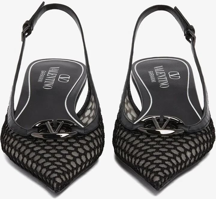 VLogo Moon Mesh Slingback Flats - Image 2