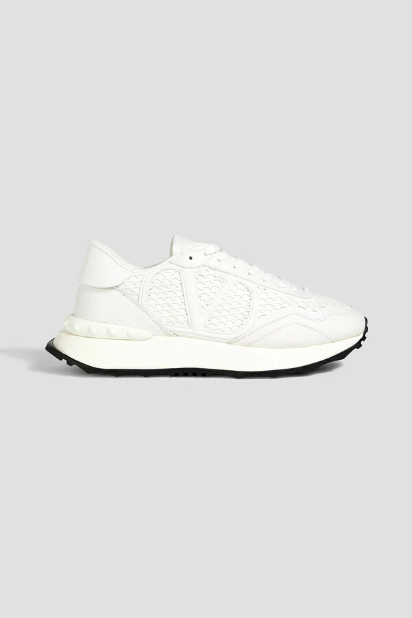 VLOGO Netrunner laser-cut leather sneakers