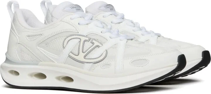 VLogo panelled lace-up sneakers - Image 2