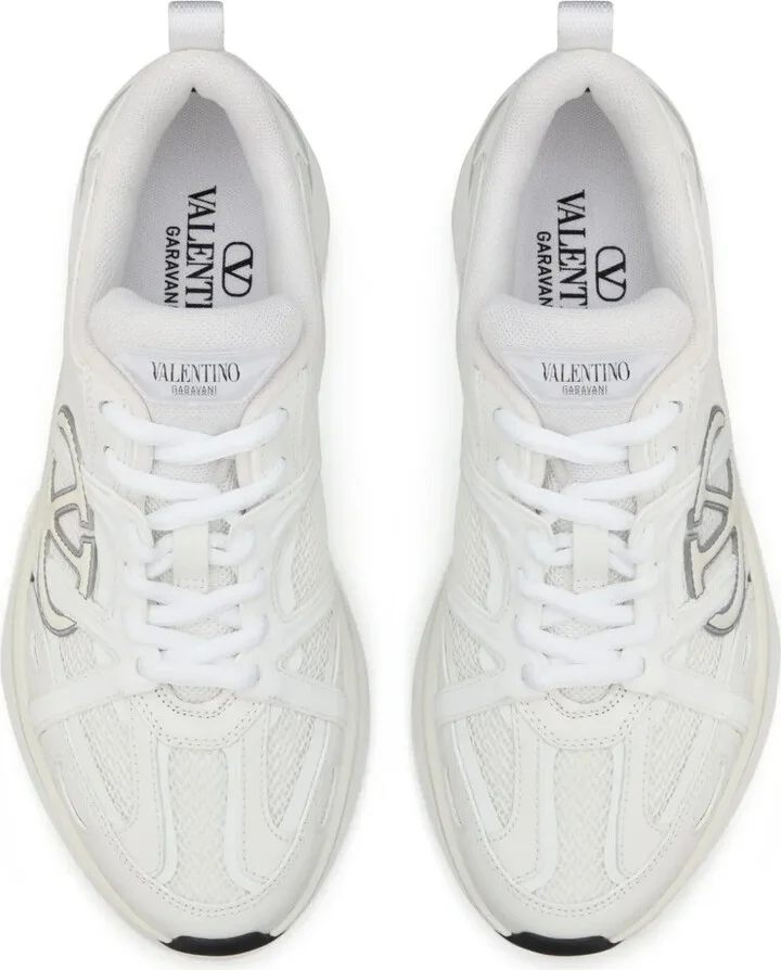 VLogo panelled lace-up sneakers - Image 4