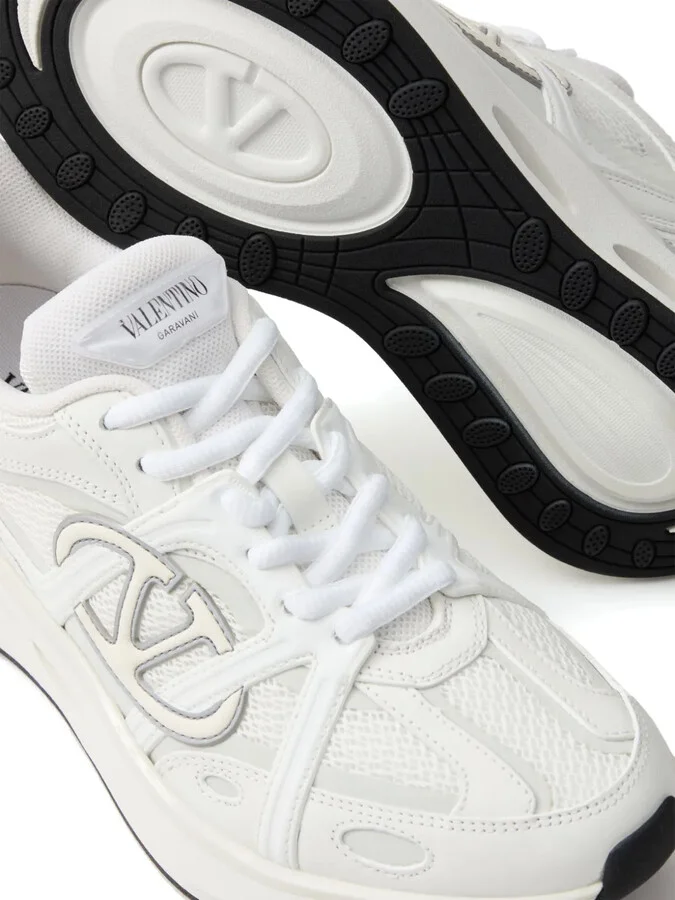 VLogo panelled lace-up sneakers - Image 5