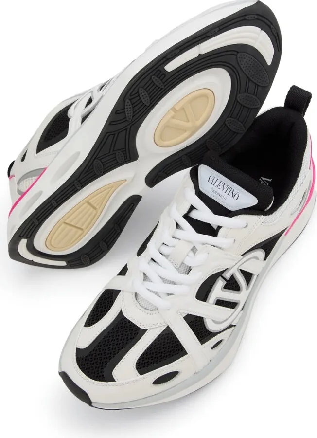 VLogo panelled lace-up sneakers - Image 5