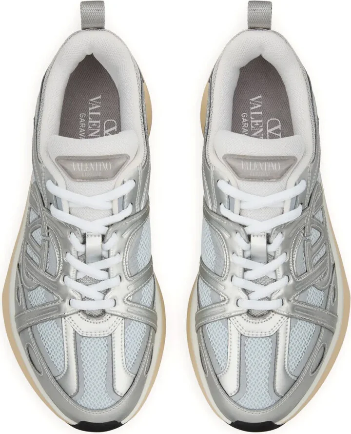 VLogo panelled lace-up sneakers - Image 4
