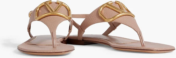 VLOGO pebbled-leather slingback sandals - Image 2