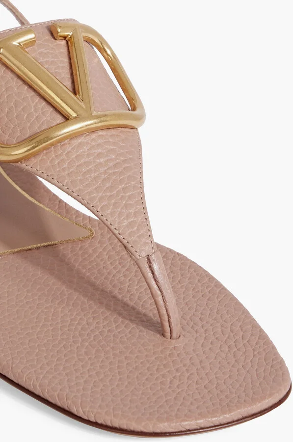 VLOGO pebbled-leather slingback sandals - Image 4