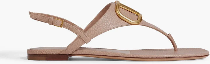 VLOGO pebbled-leather slingback sandals