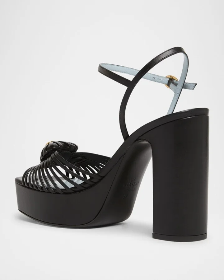 VLogo Royal Heart Leather Platform Sandals - Image 5