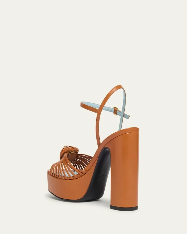 VLogo Royal Heart Leather Platform Sandals - Image 2
