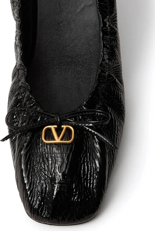VLogo ruched ballerina shoes - Image 5