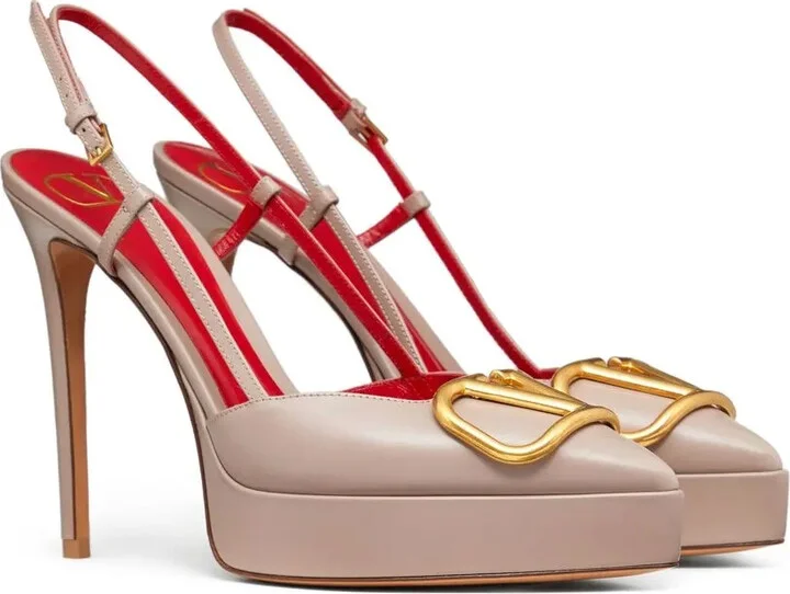 VLogo Signature 120mm slingback pumps - Image 2