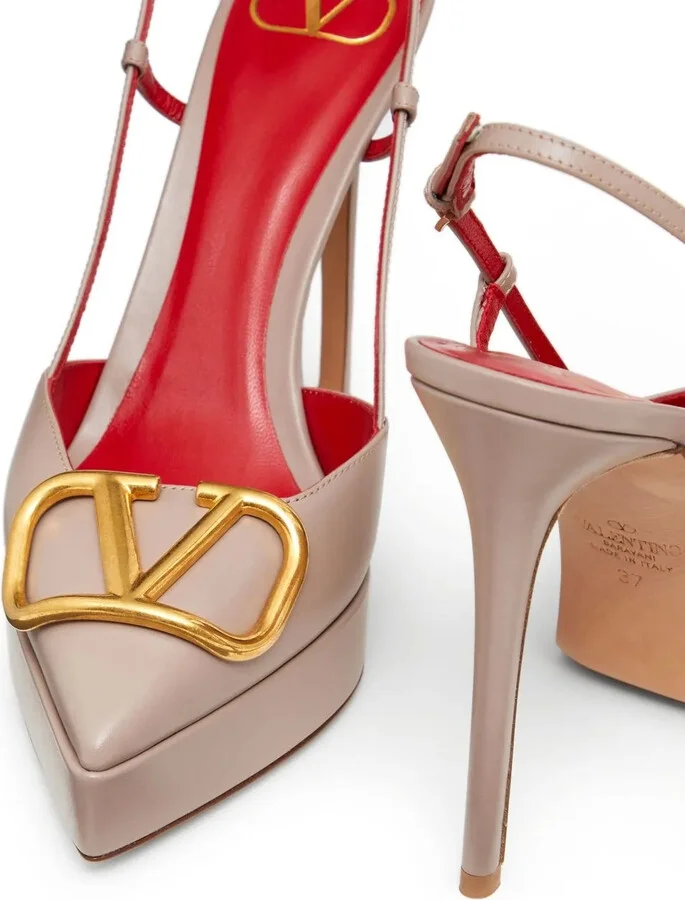 VLogo Signature 120mm slingback pumps - Image 5
