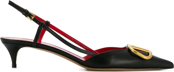 VLogo Signature 40mm slingback pumps
