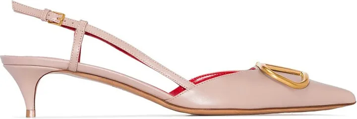 VLogo Signature 40mm slingback pumps