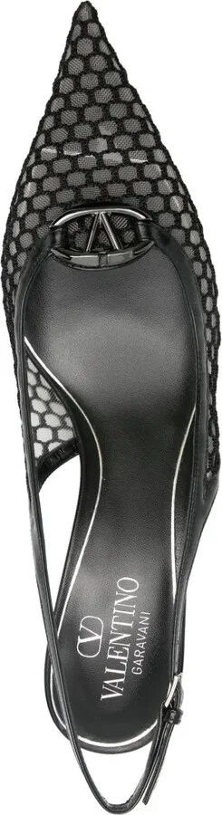 VLogo Signature 75mm slingback pumps - Image 4