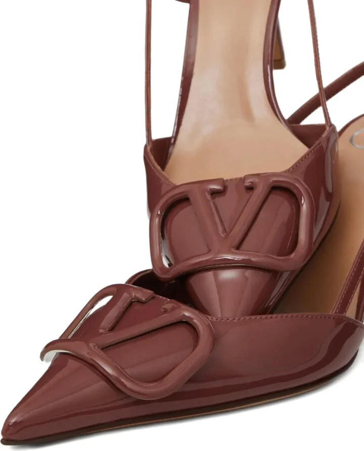 VLogo Signature 80mm slingback pumps - Image 5