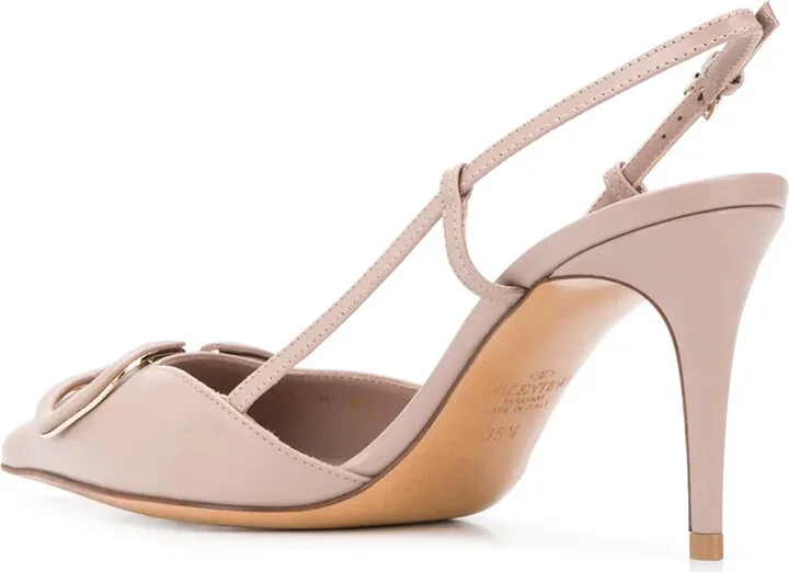 VLogo Signature 80mm slingback pumps - Image 3