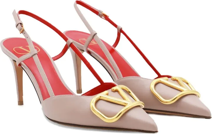 VLogo Signature 80mm slingback pumps - Image 2