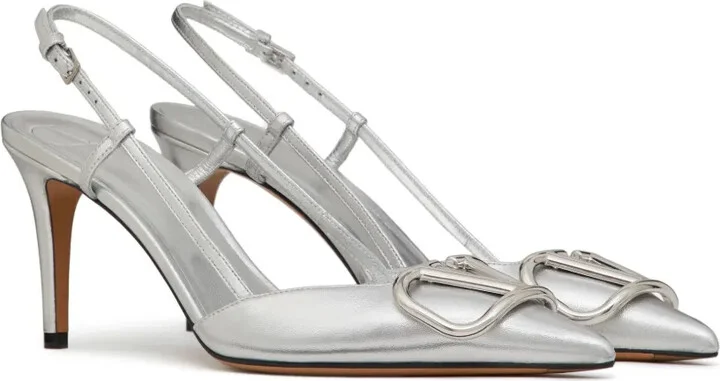 VLogo Signature 80mm slingback pumps - Image 2