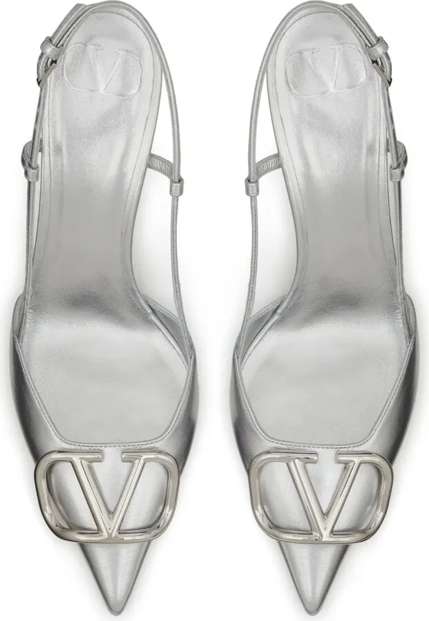 VLogo Signature 80mm slingback pumps - Image 4