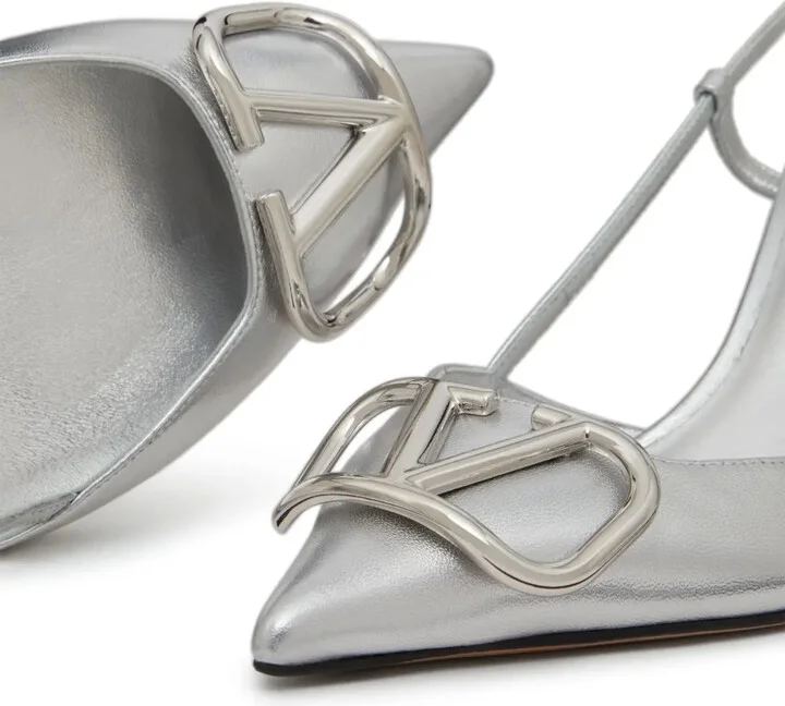 VLogo Signature 80mm slingback pumps - Image 5
