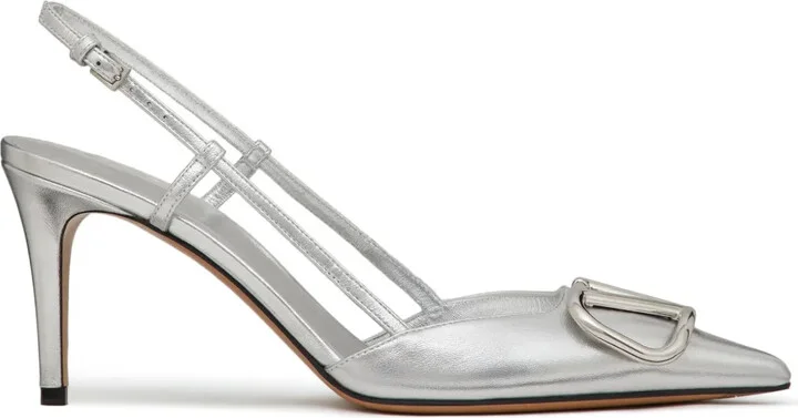 VLogo Signature 80mm slingback pumps