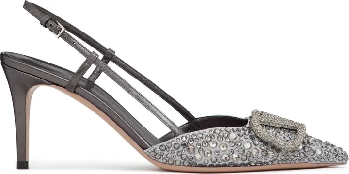 VLogo Signature 80mm slingback pumps