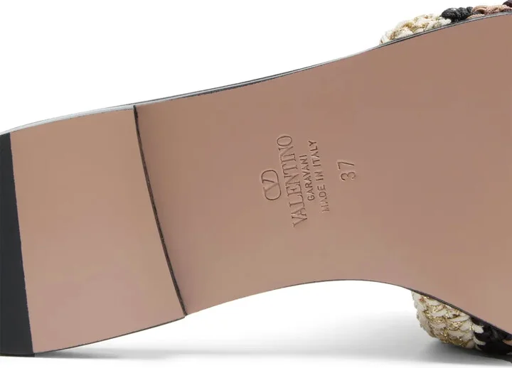 VLogo Signature embroidered sandals - Image 5