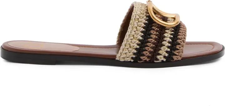 VLogo Signature embroidered sandals