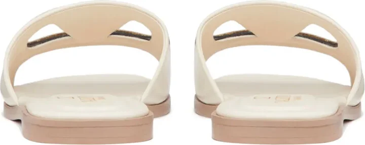 VLogo Signature flat leather sandals - Image 3
