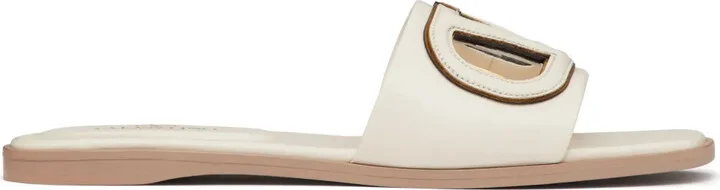 VLogo Signature flat leather sandals