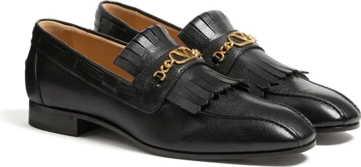 VLogo Signature fringed loafers - Image 2