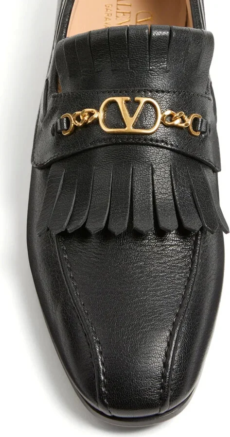 VLogo Signature fringed loafers - Image 5