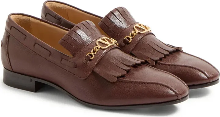 VLogo Signature fringed loafers - Image 2