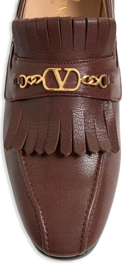 VLogo Signature fringed loafers - Image 5