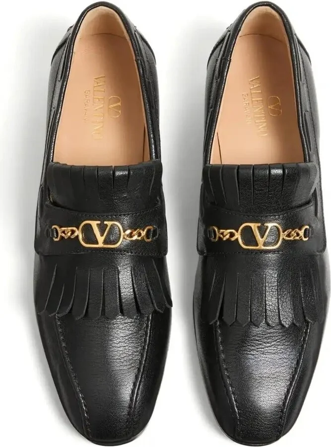 VLogo Signature Fringed Loafers - Image 4