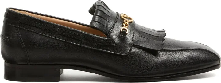 VLogo Signature fringed loafers