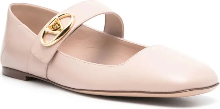 VLogo Signature leather ballerina shoes - Image 2