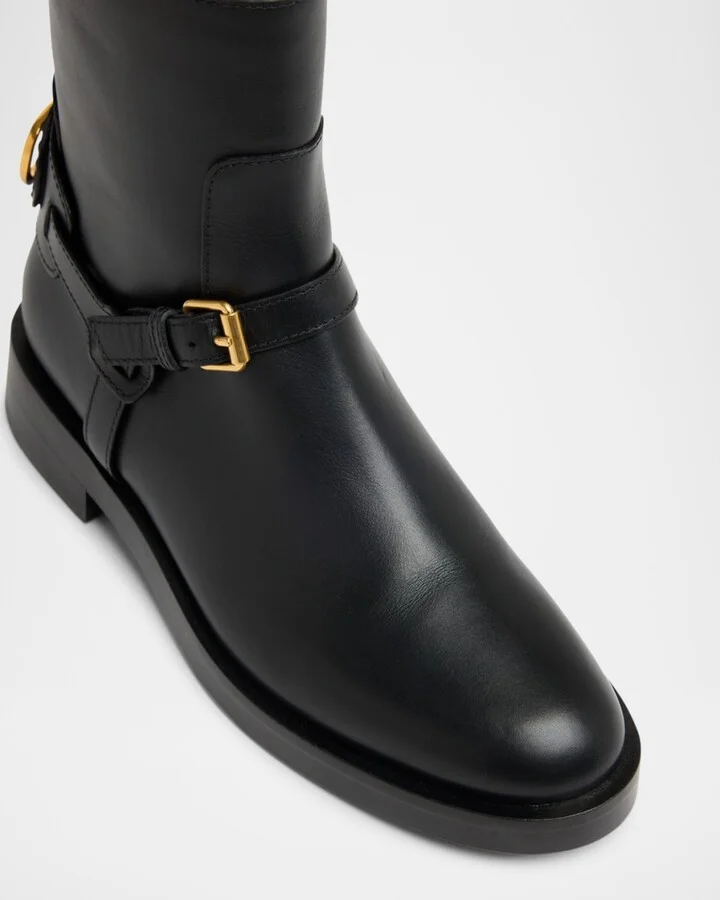 VLogo Signature Leather Booties - Image 5