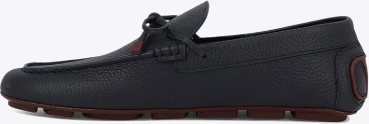 VLogo Signature Leather Driving Shoes - Image 2