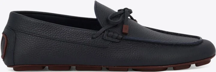 VLogo Signature Leather Driving Shoes